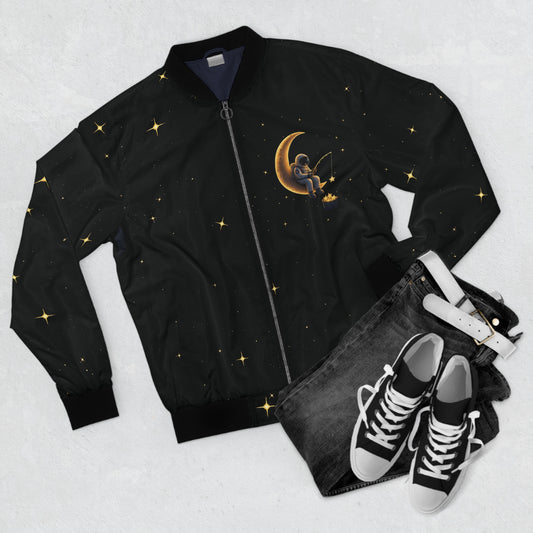 Astronaut on Moon Bomber Jacket