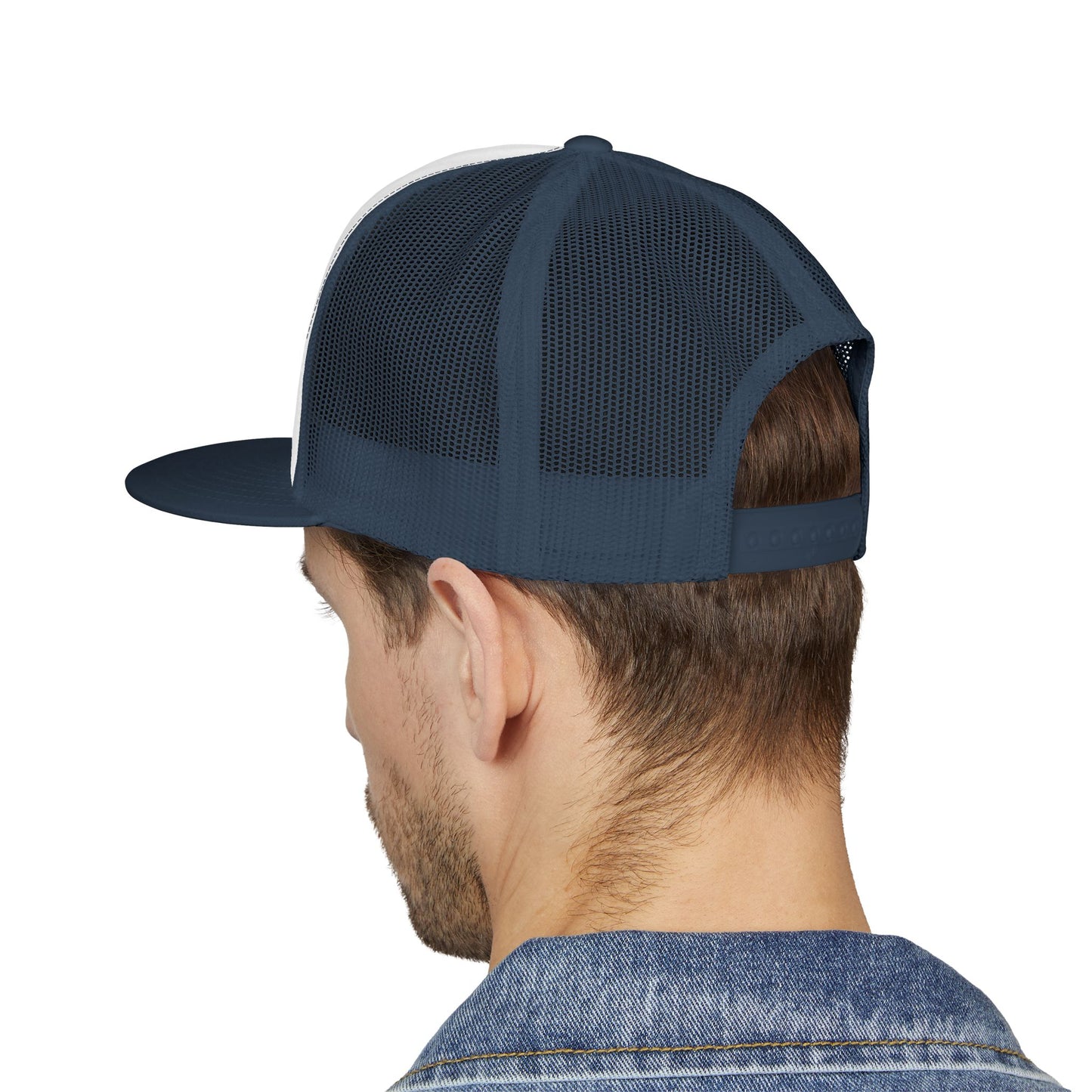 Floral Letter A Embroidered Initial Trucker Cap | Monogram Flower Hat