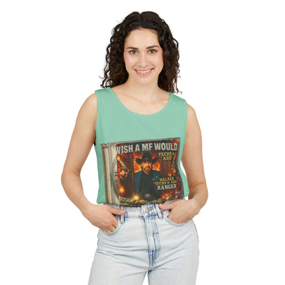 Chuck Norris Mixtape Cover Tank Top — Funny Retro Rap Design