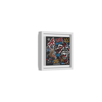 Atlanta Braves Urban Graffiti Matte Canvas Print (Framed)