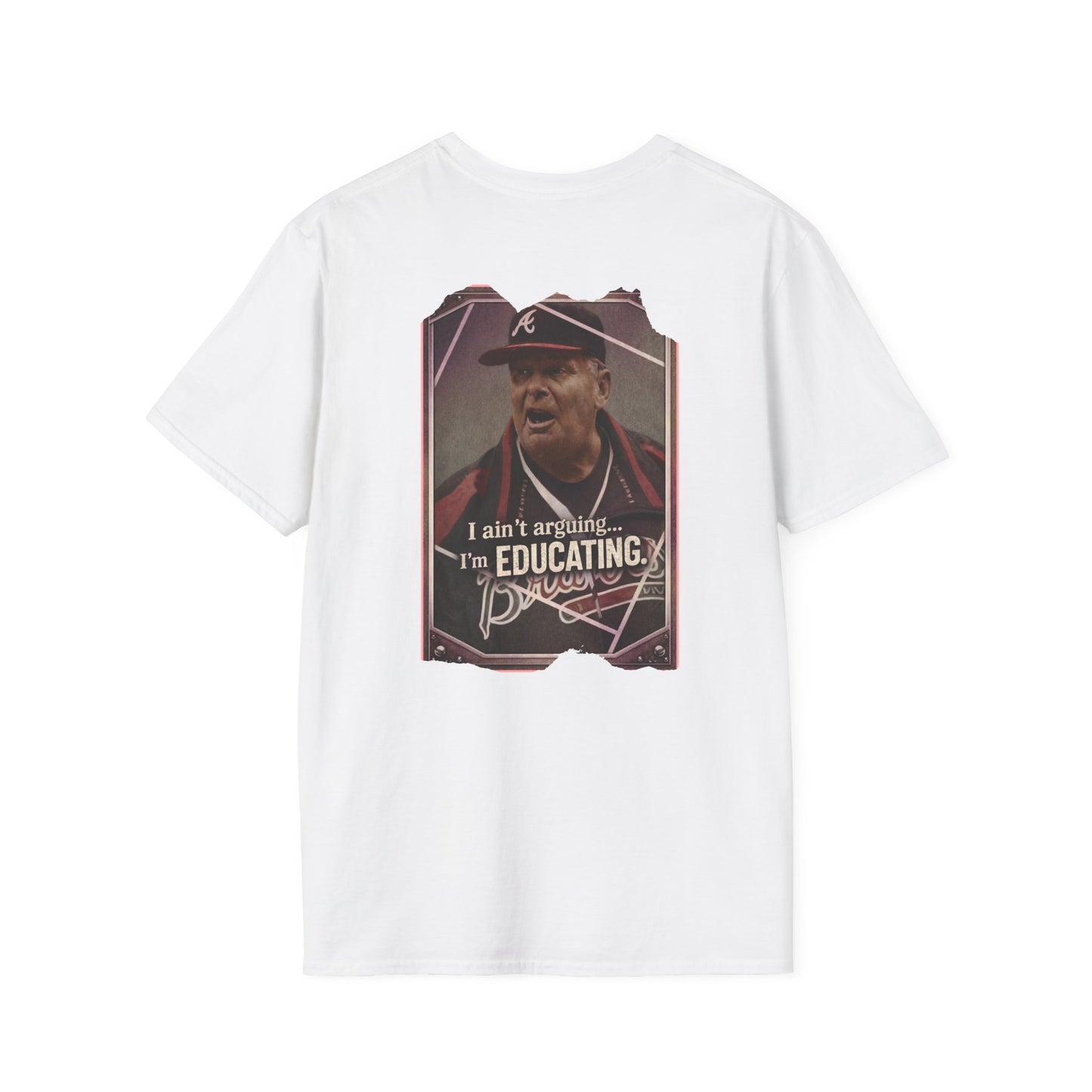 Baseball Coach Quote T-Shirt — “I Ain’t Arguing, I’m Educating” Graphic Tee