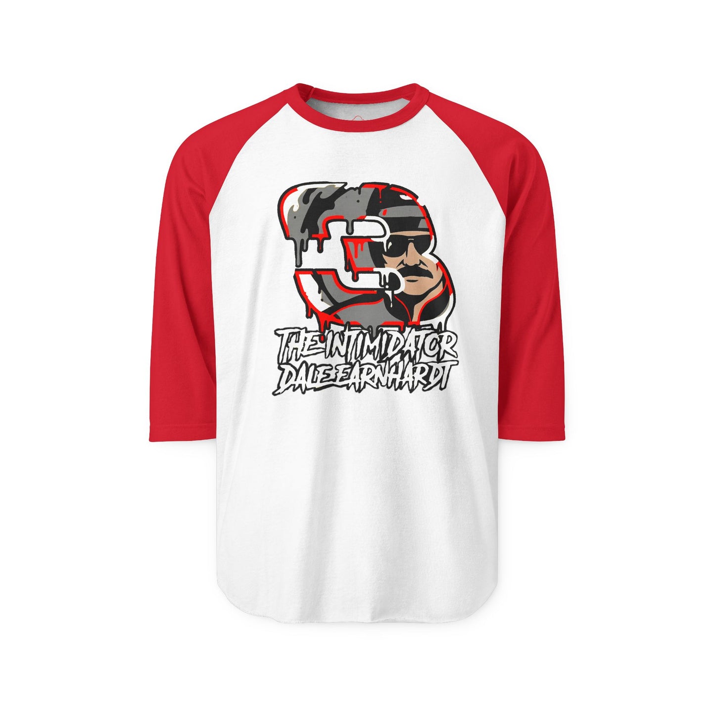 Dale Earnhardt "The Intimidator" Raglan Tee — 3/4 Sleeve Racing Shirt