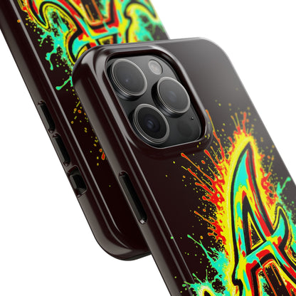 Neon Drip 'A' Graphic Tough Protective Case