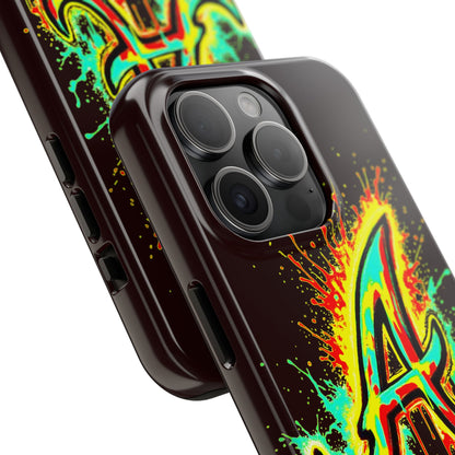 Neon Drip 'A' Graphic Tough Protective Case
