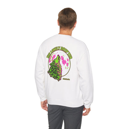 The Lonely Drifter Wolf Crewneck Sweatshirt — Neon Moon Graphic