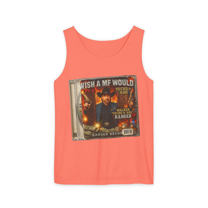 Chuck Norris Mixtape Cover Tank Top — Funny Retro Rap Design