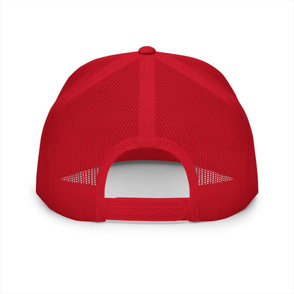 Floral Letter A Embroidered Initial Trucker Cap | Monogram Flower Hat