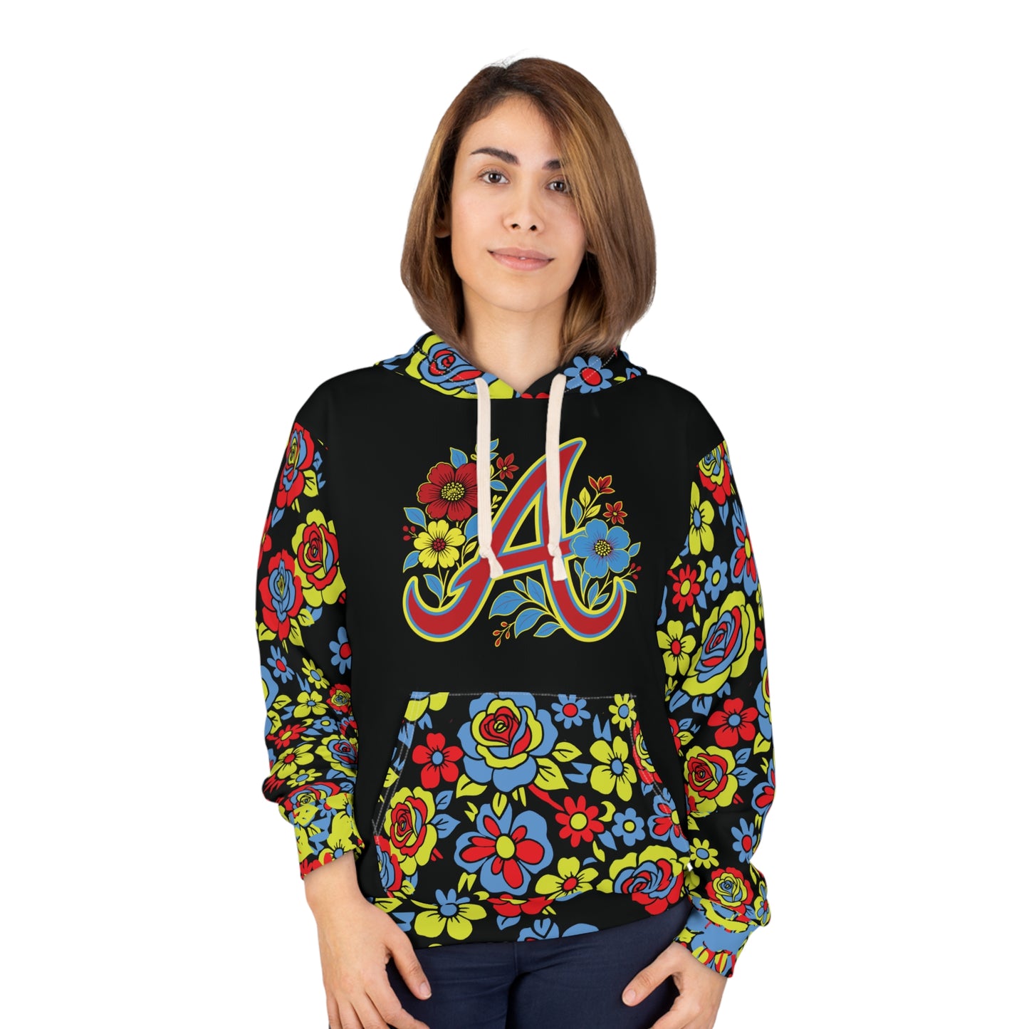Floral Monogram 'A' Hoodie