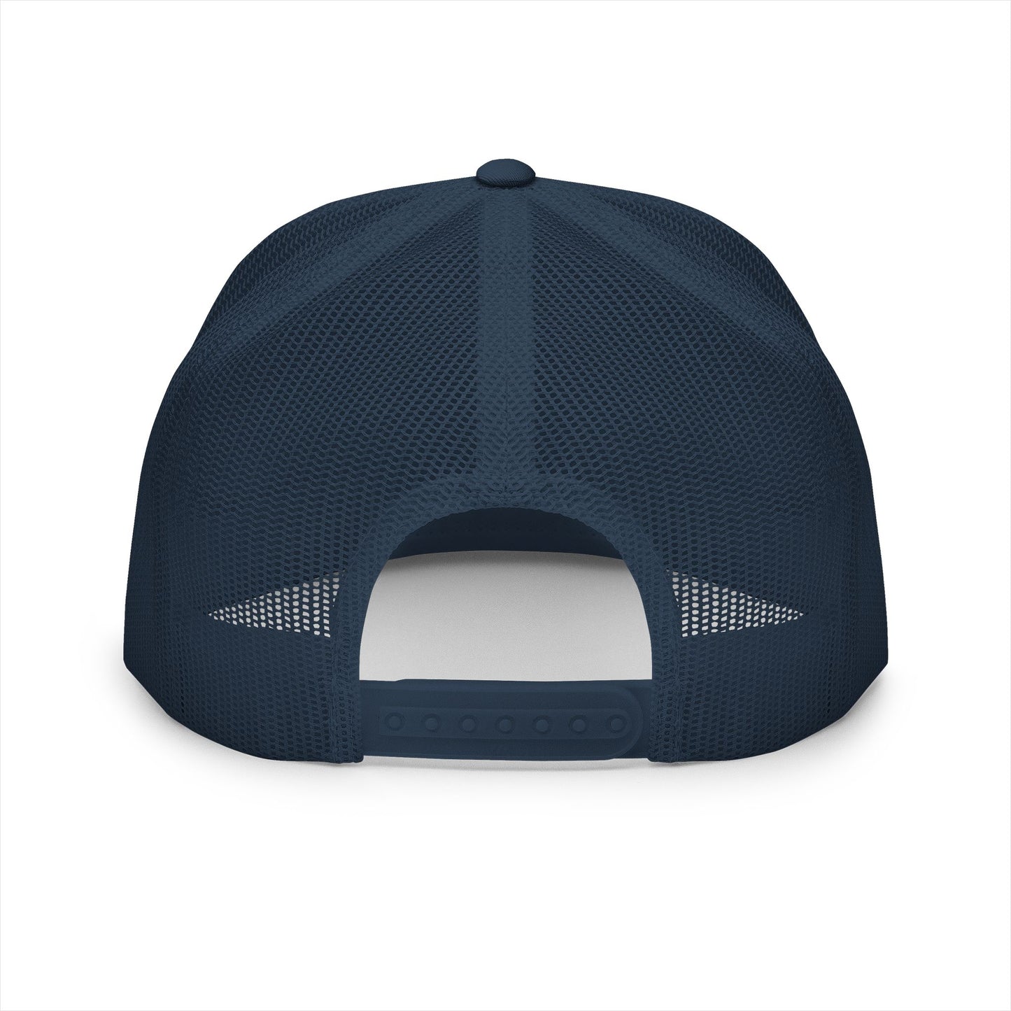 Floral Letter A Embroidered Initial Trucker Cap | Monogram Flower Hat