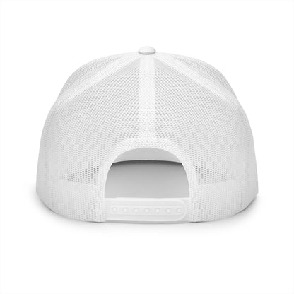 Floral Letter A Embroidered Initial Trucker Cap | Monogram Flower Hat
