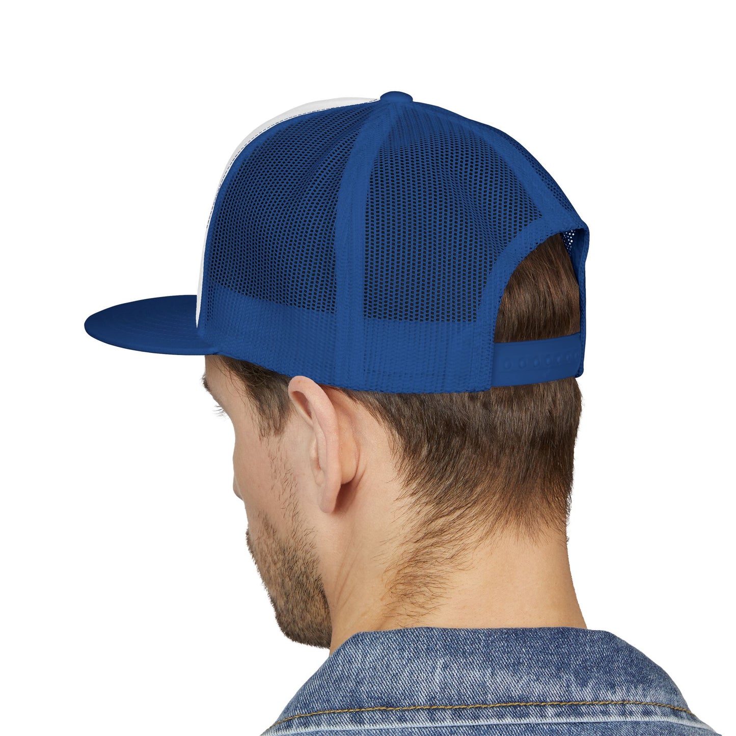 Floral Letter A Embroidered Initial Trucker Cap | Monogram Flower Hat