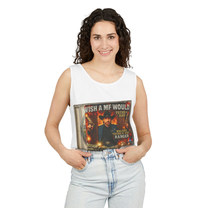 Chuck Norris Mixtape Cover Tank Top — Funny Retro Rap Design