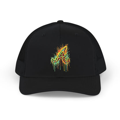 "A" Paint Drip Richardson Snap Hat