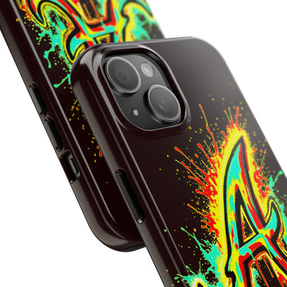 Neon Drip 'A' Graphic Tough Protective Case