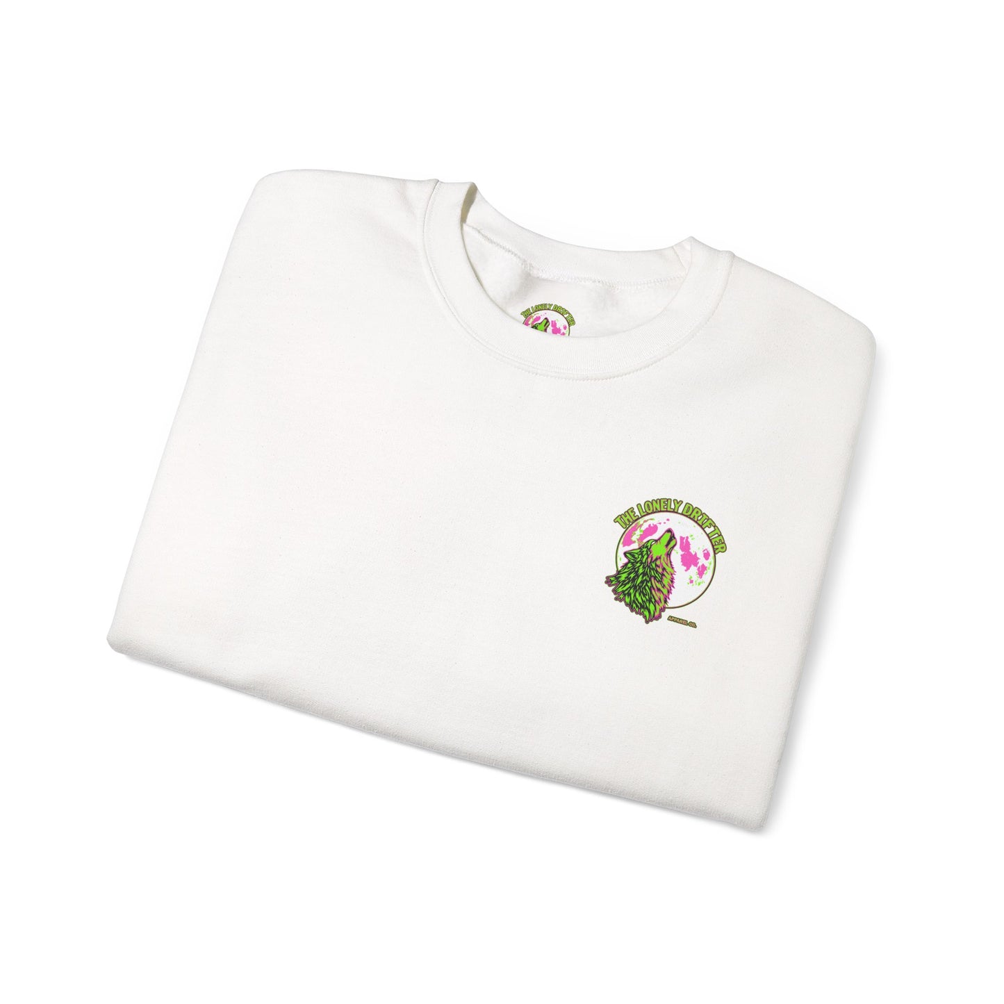 The Lonely Drifter Wolf Crewneck Sweatshirt — Neon Moon Graphic
