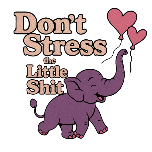 Don't Stress Elephant T-Shirt — Funny Casual Tee for Animal Lovers & Gift