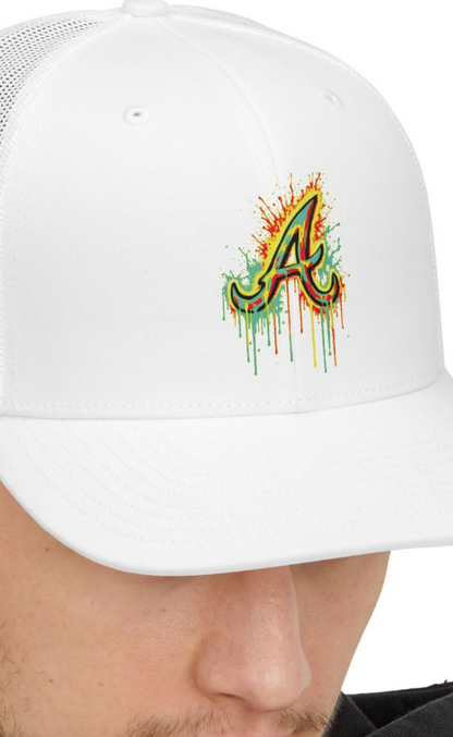 "A" Paint Drip Richardson Snap Hat